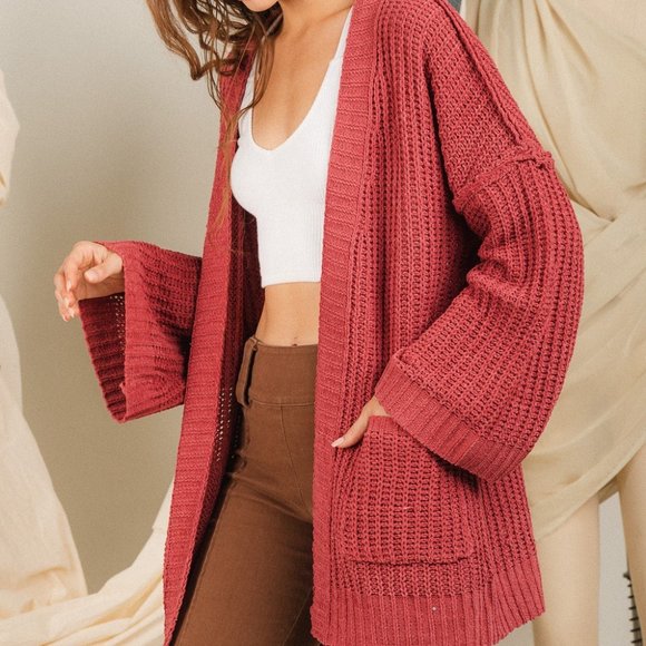 Only 1 left! NWT Soft and Chunky Cardigan Sweater - Picture 2 of 4